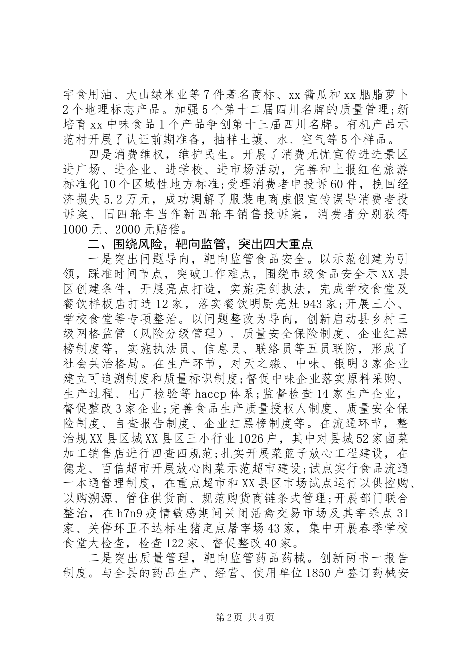 XX年市场监管局工作总结_第2页