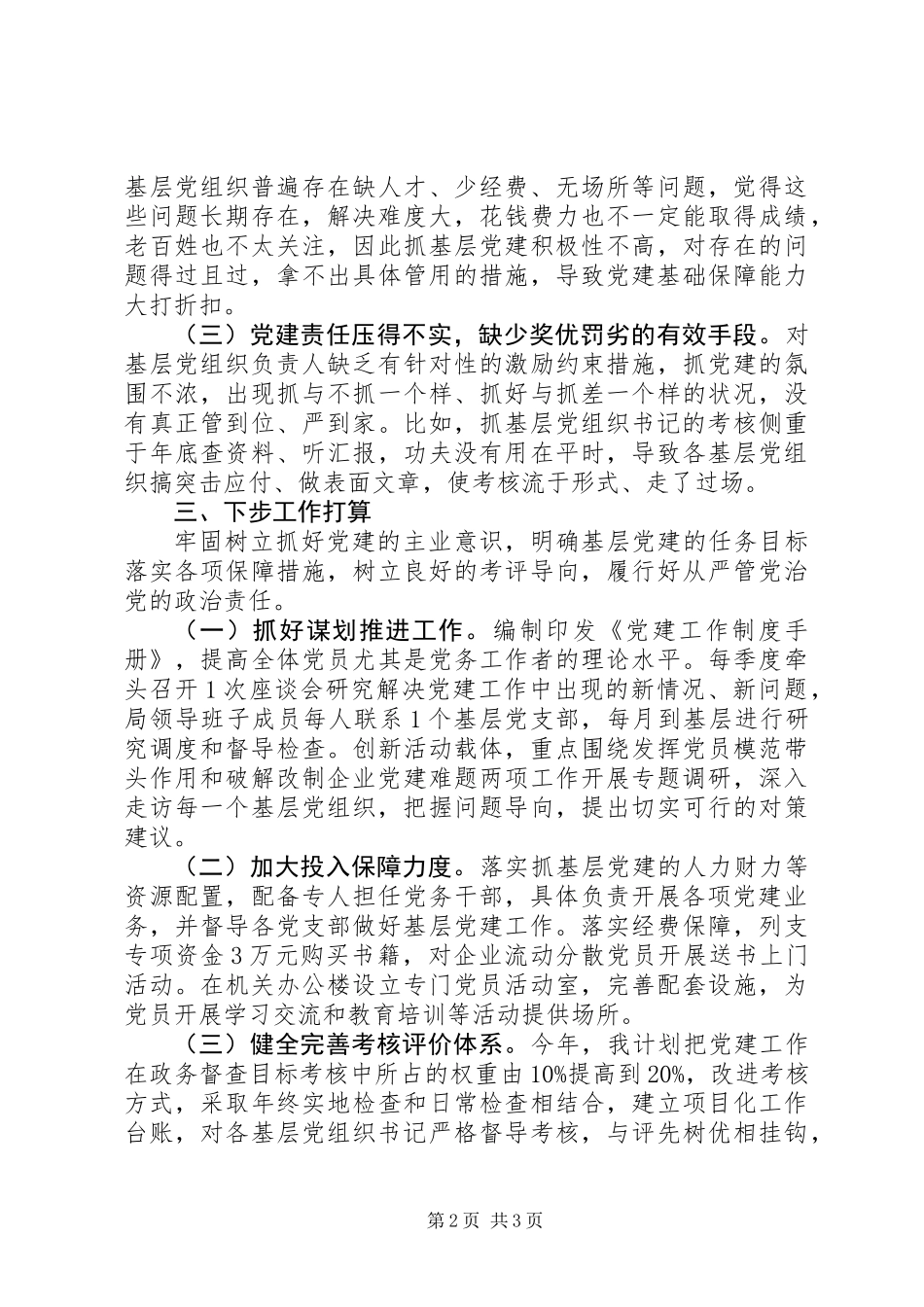 XX年局长书记基层党建工作述职报告_第2页