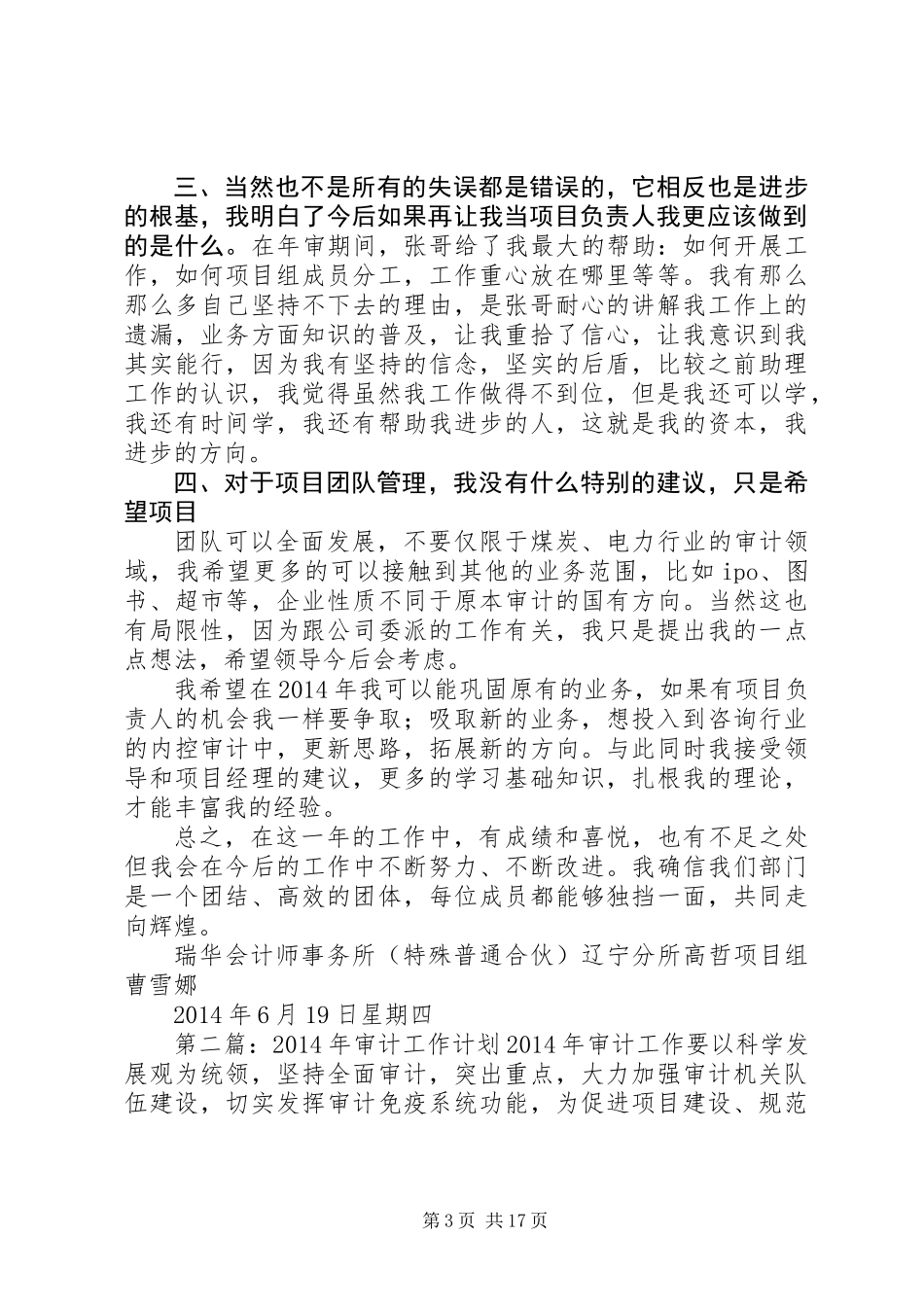 XX年审计工作总结(工作总结,年审)_第3页