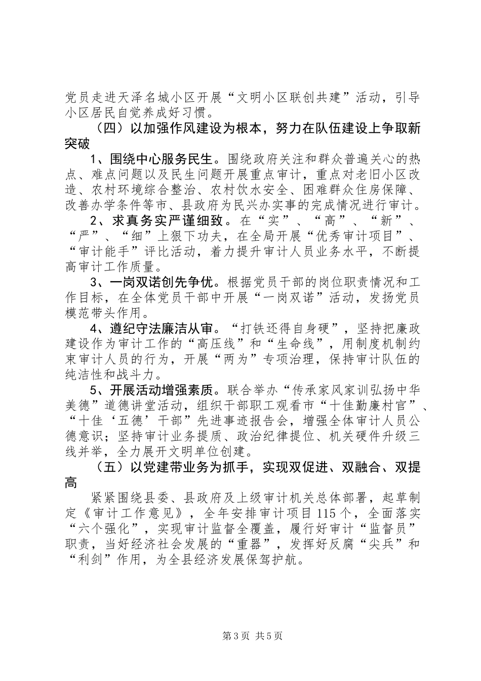 XX年审计局党建工作总结 (2)_第3页