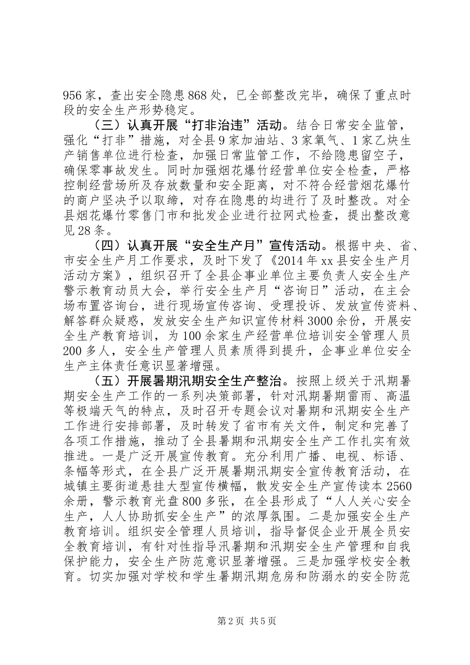 XX年安监局安全生产监督工作总结_第2页