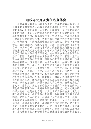 建政务公开及责任追查体会