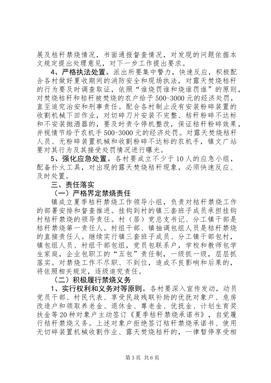 XX年夏季秸秆禁烧工作意见_第3页