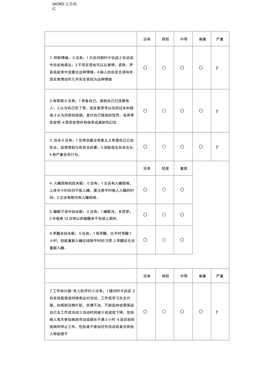 (完整word版)Hamilton汉密尔顿焦虑量表_第3页