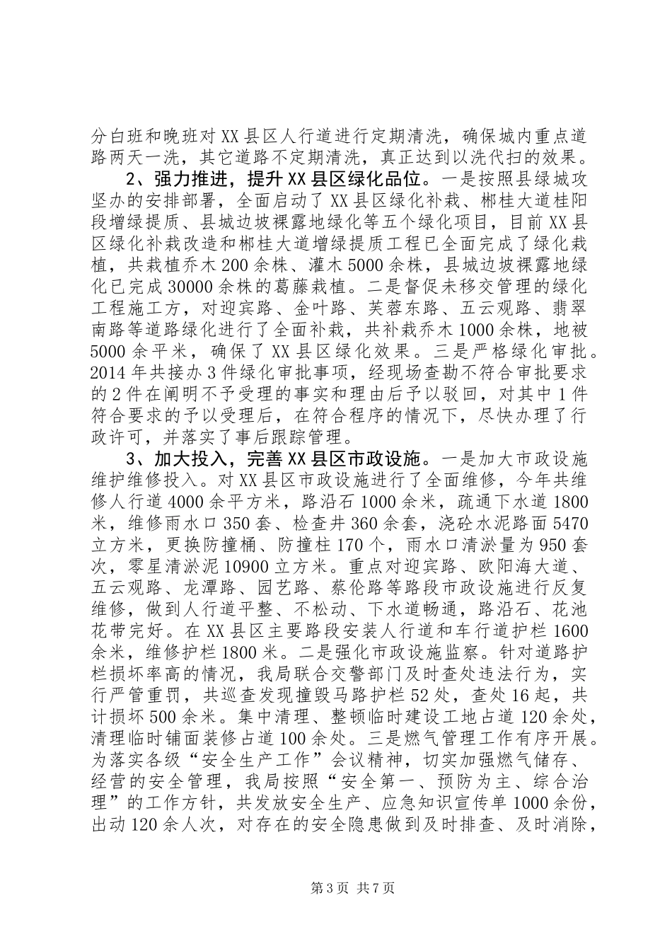 XX年城管局市政管理工作汇报_第3页
