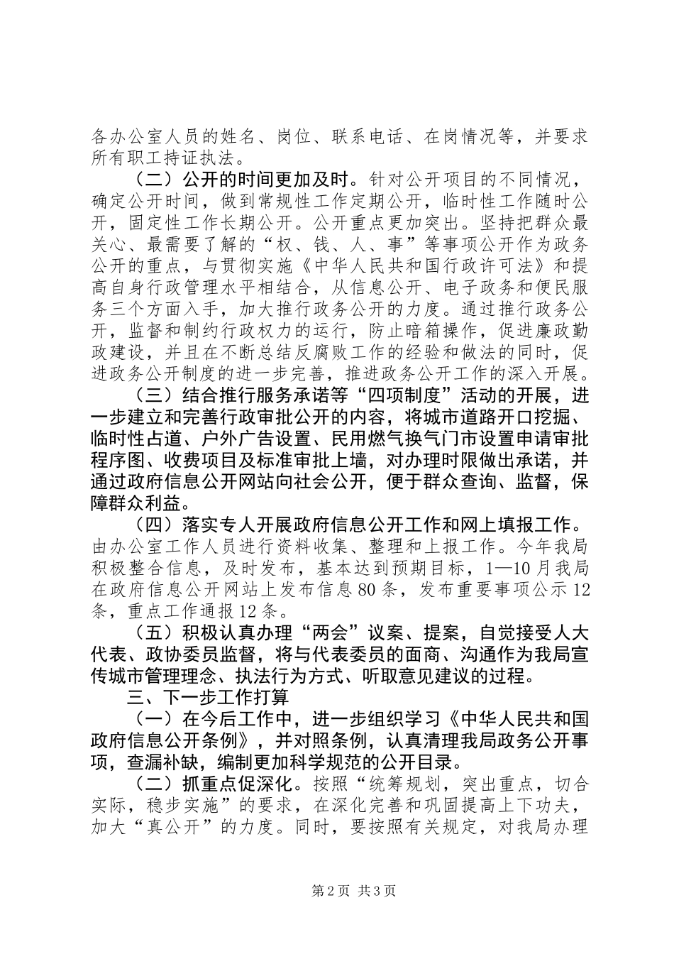 XX年城管局政务公开工作总结_第2页