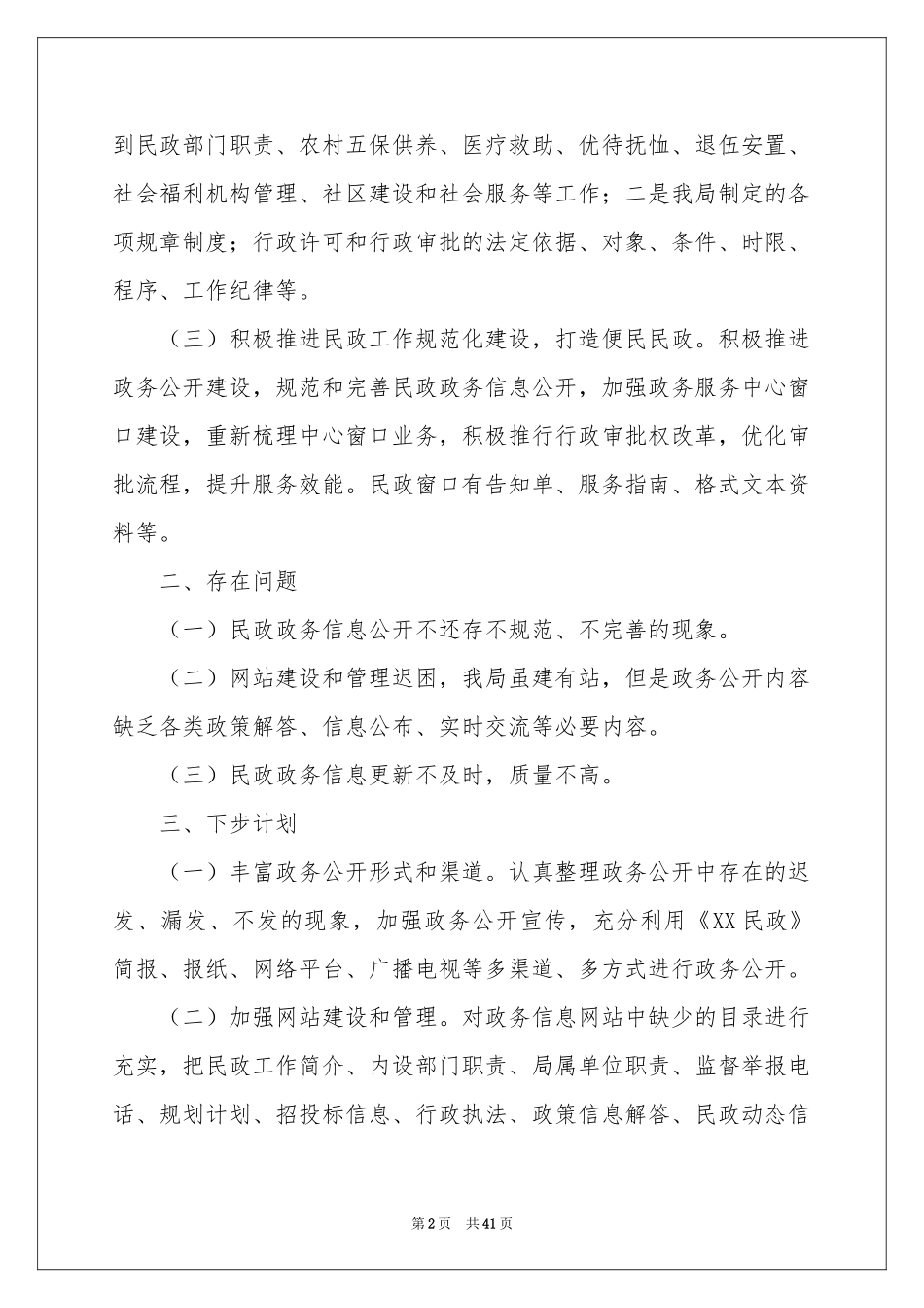 政务公开自查报告_第2页