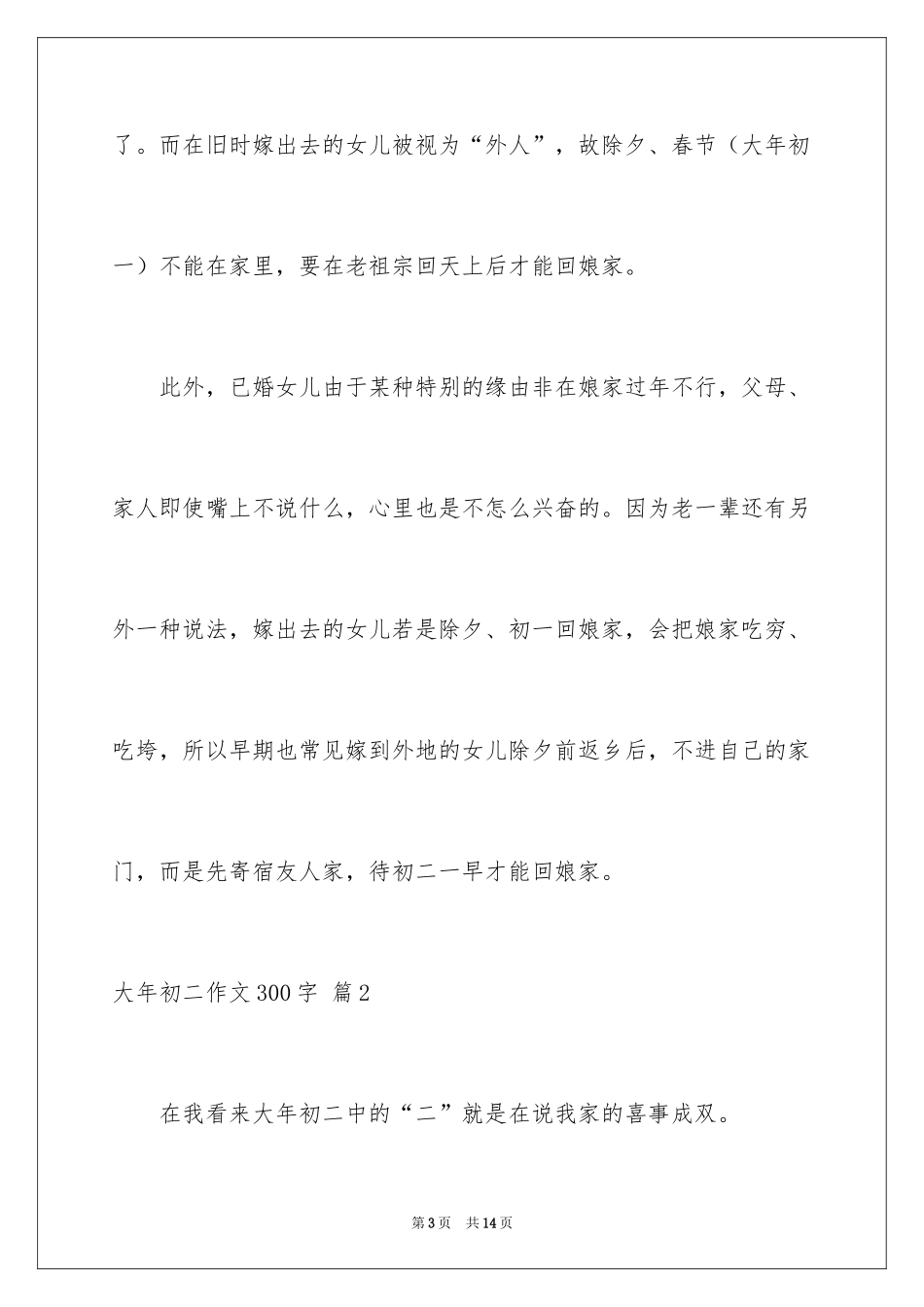 2024大年初二作文300字_第3页