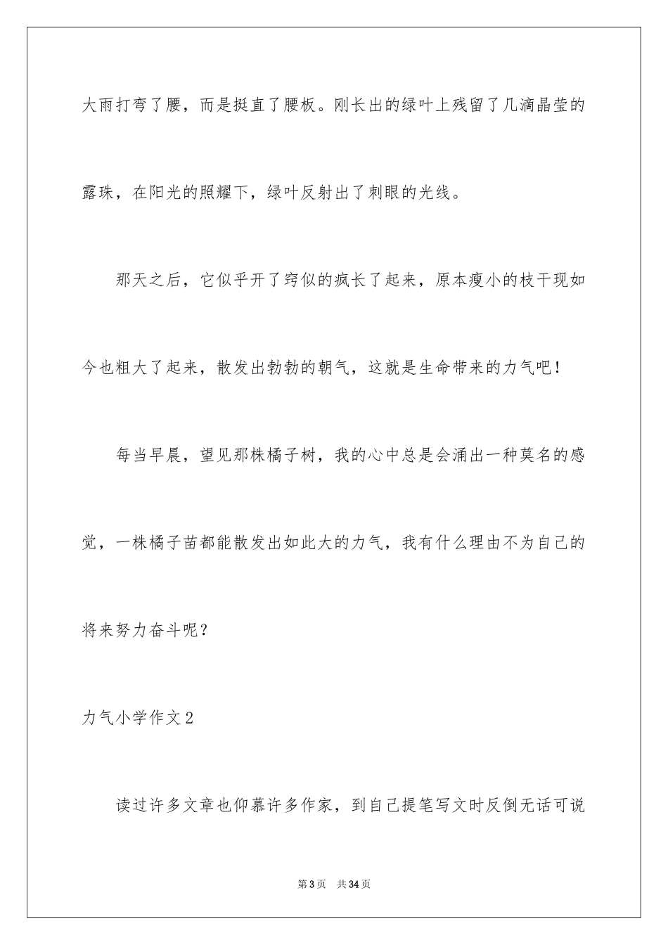 2024力量小学作文_3_第3页