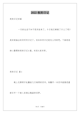 2024夜的日记