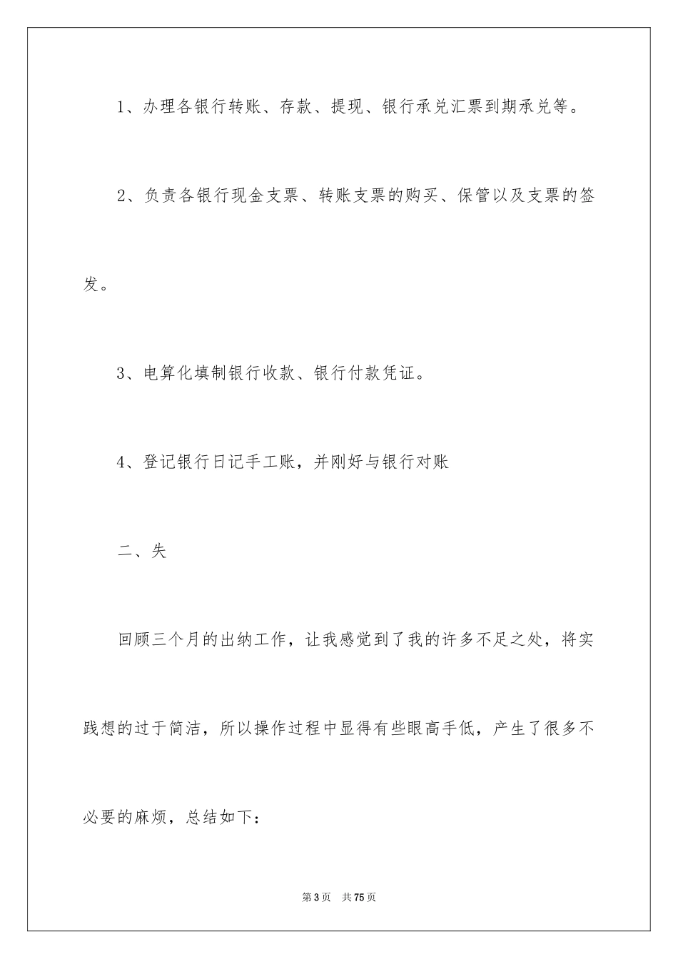 2024公司出纳试用期工作总结_5_第3页
