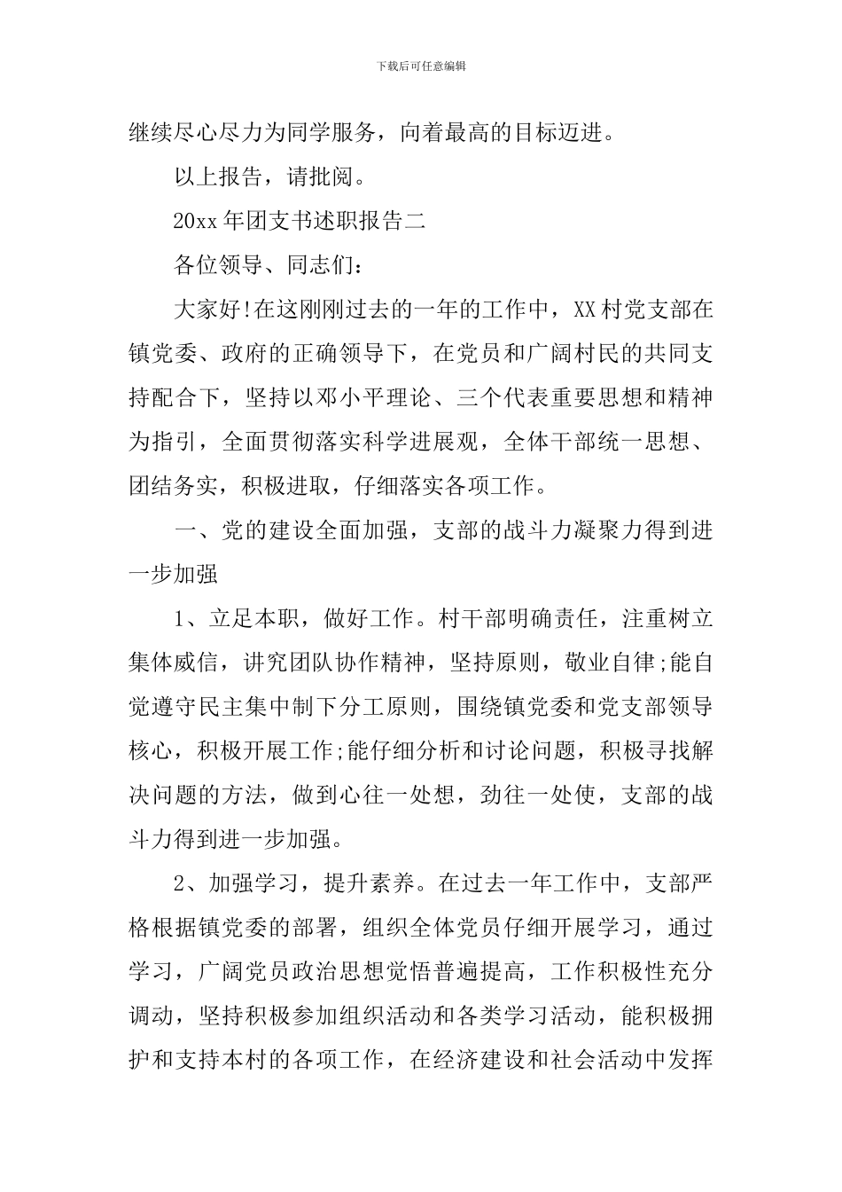 2024年团支书述职报告_第3页