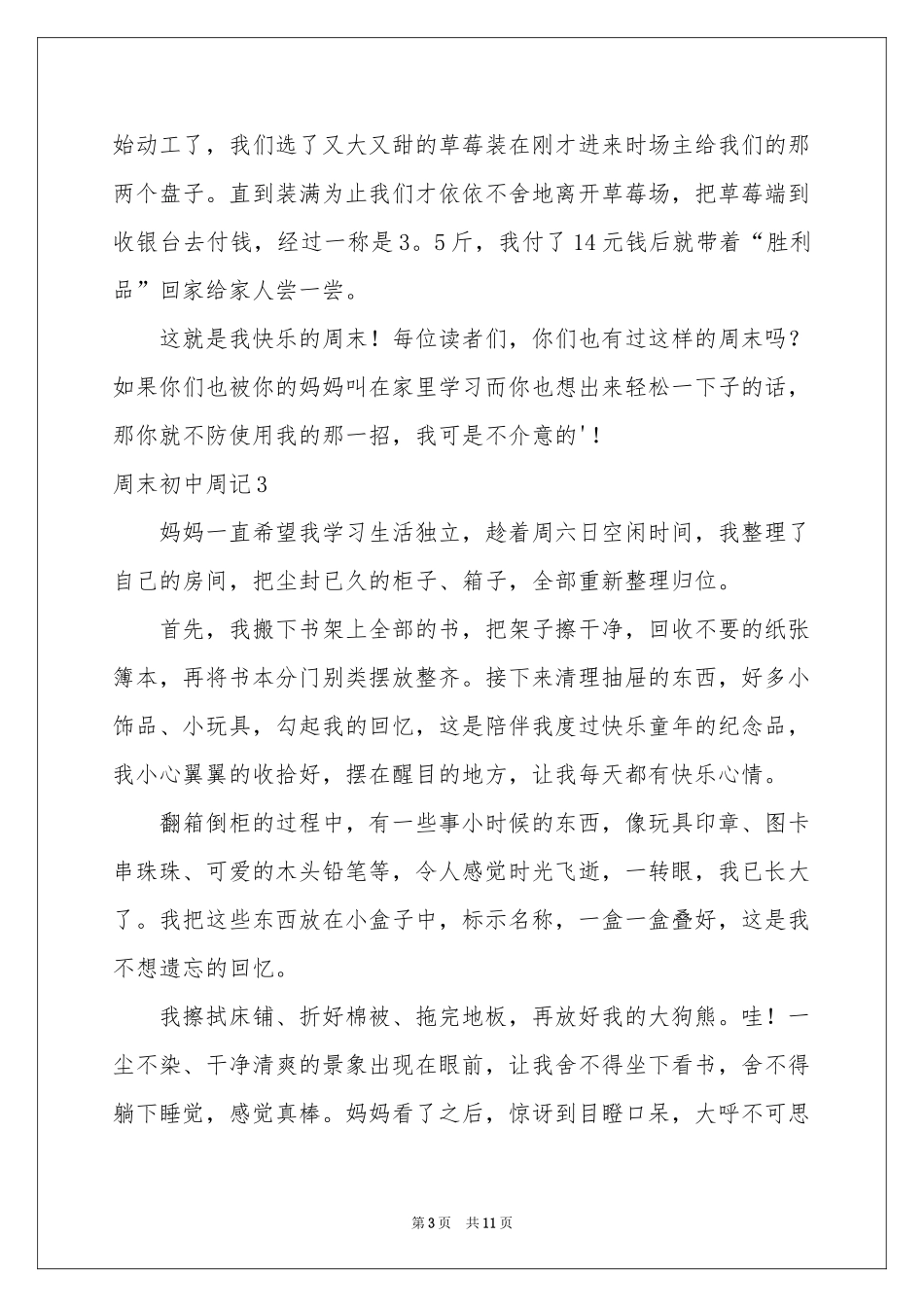 周末初中周记_第3页