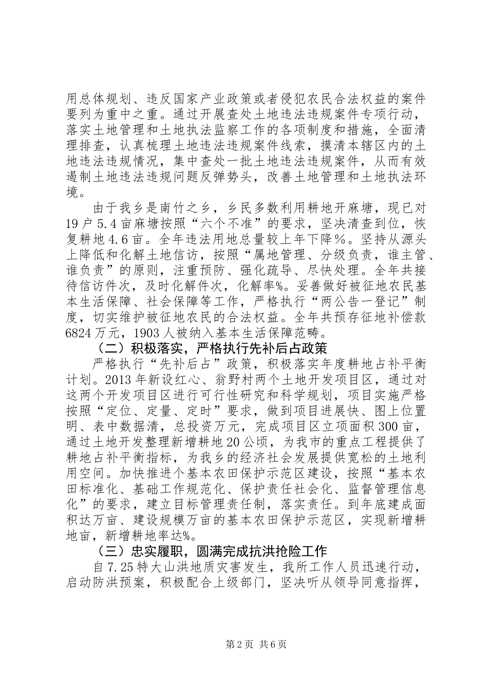 XX年国土所年终工作总结_第2页