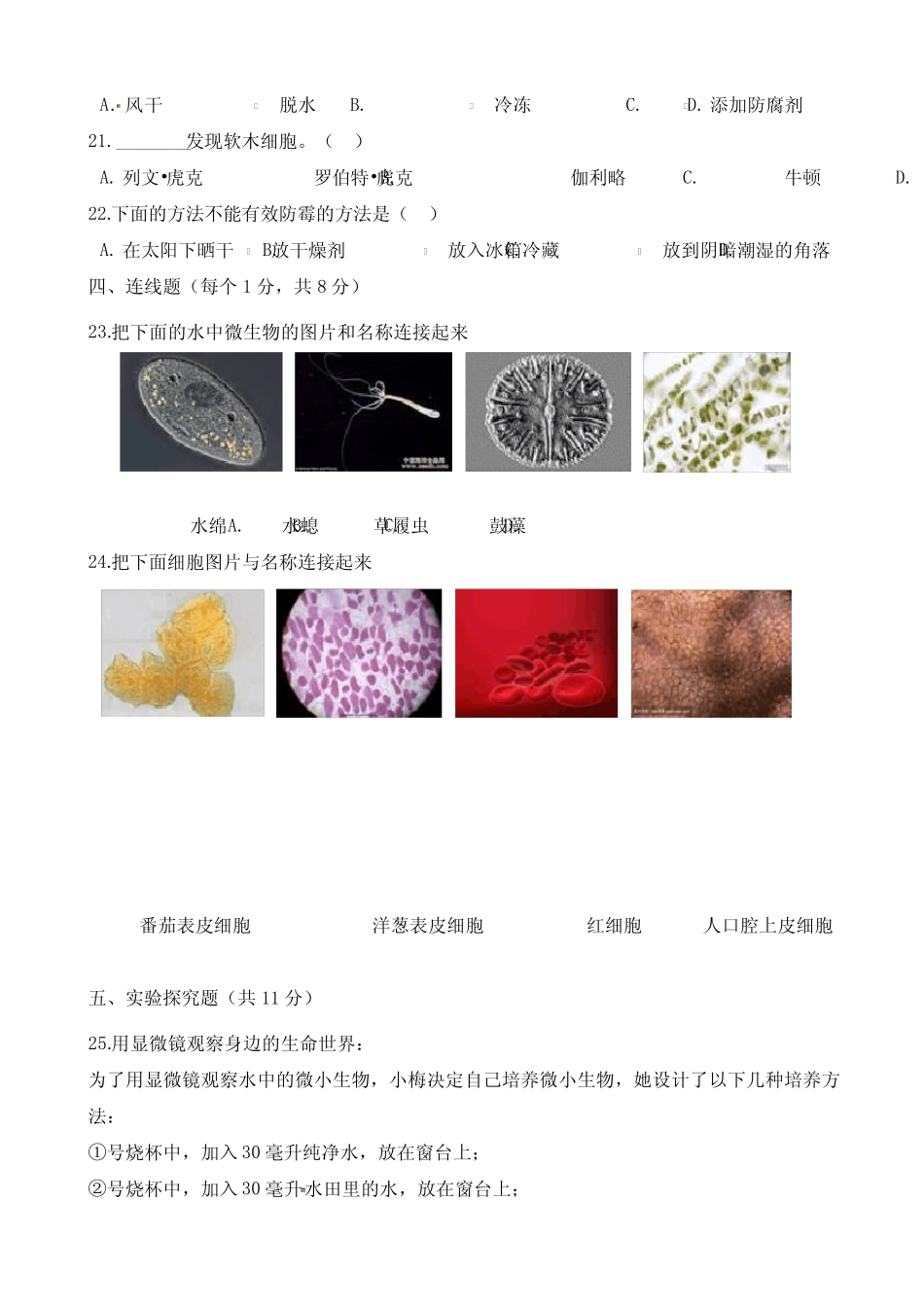2019粤教版五年级下册科学期末复习知识点试题汇总 _第2页
