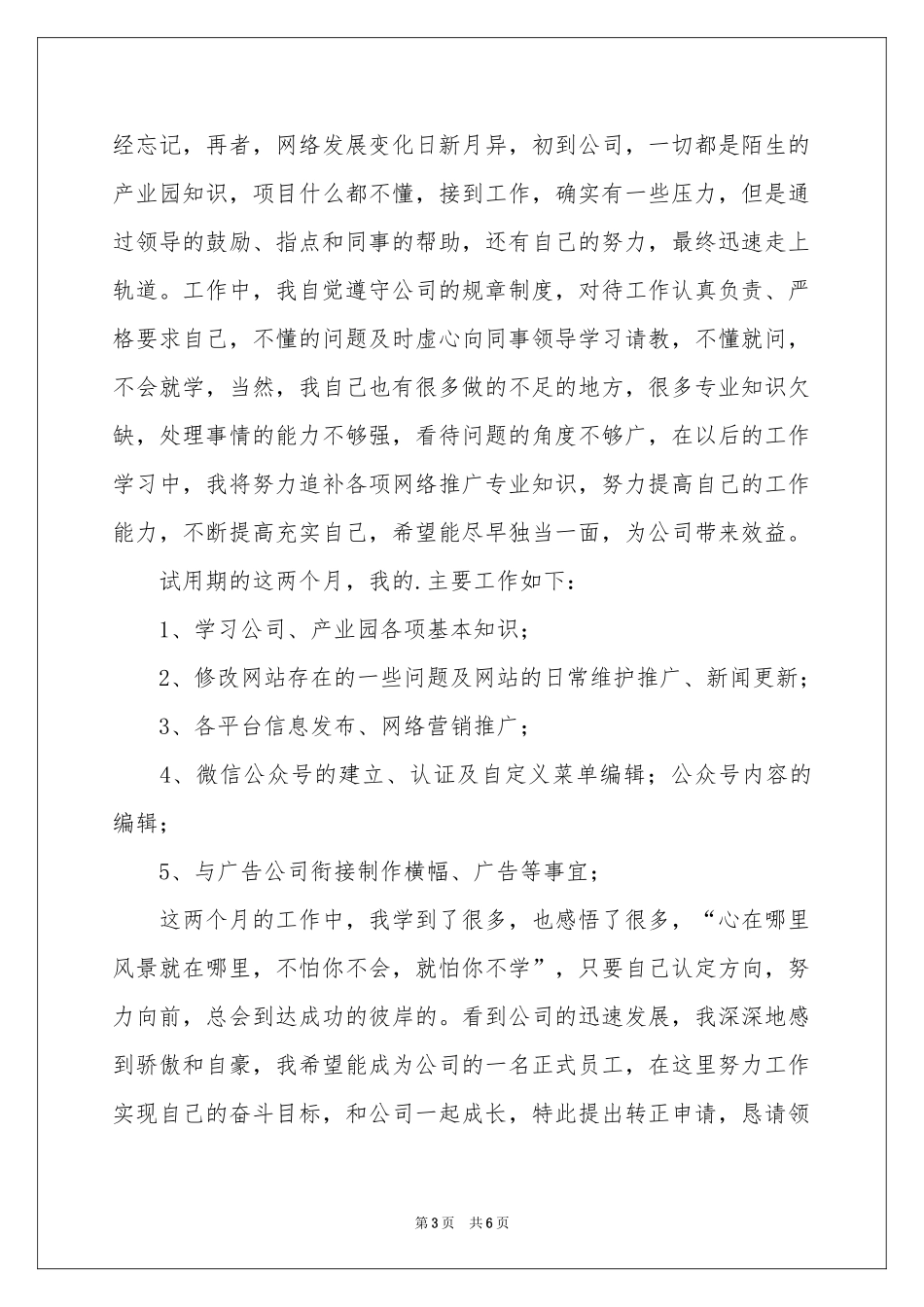 员工转正申请报告_第3页