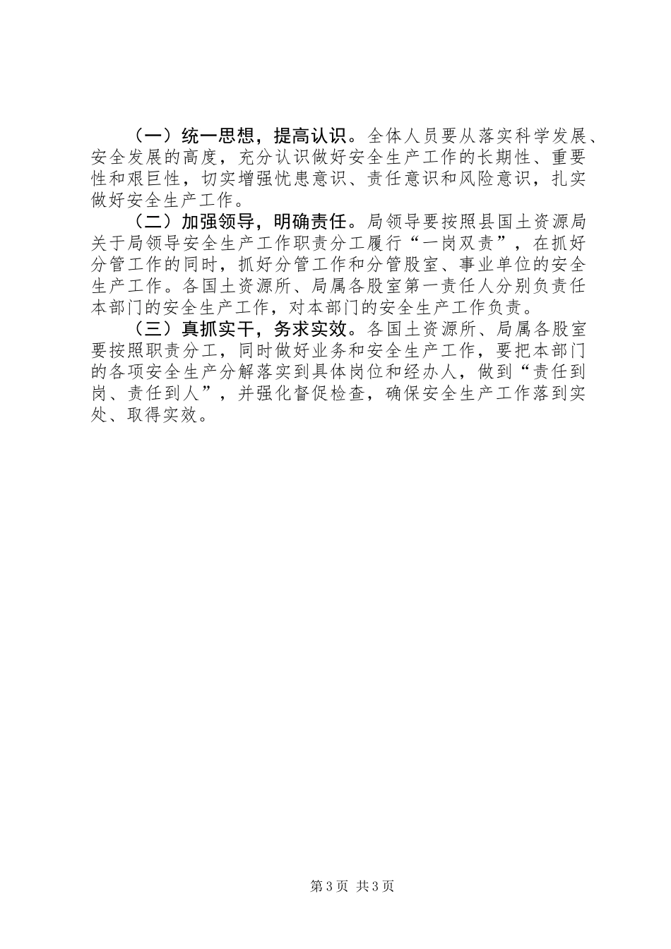 XX年国土局安全生产工作意见_第3页