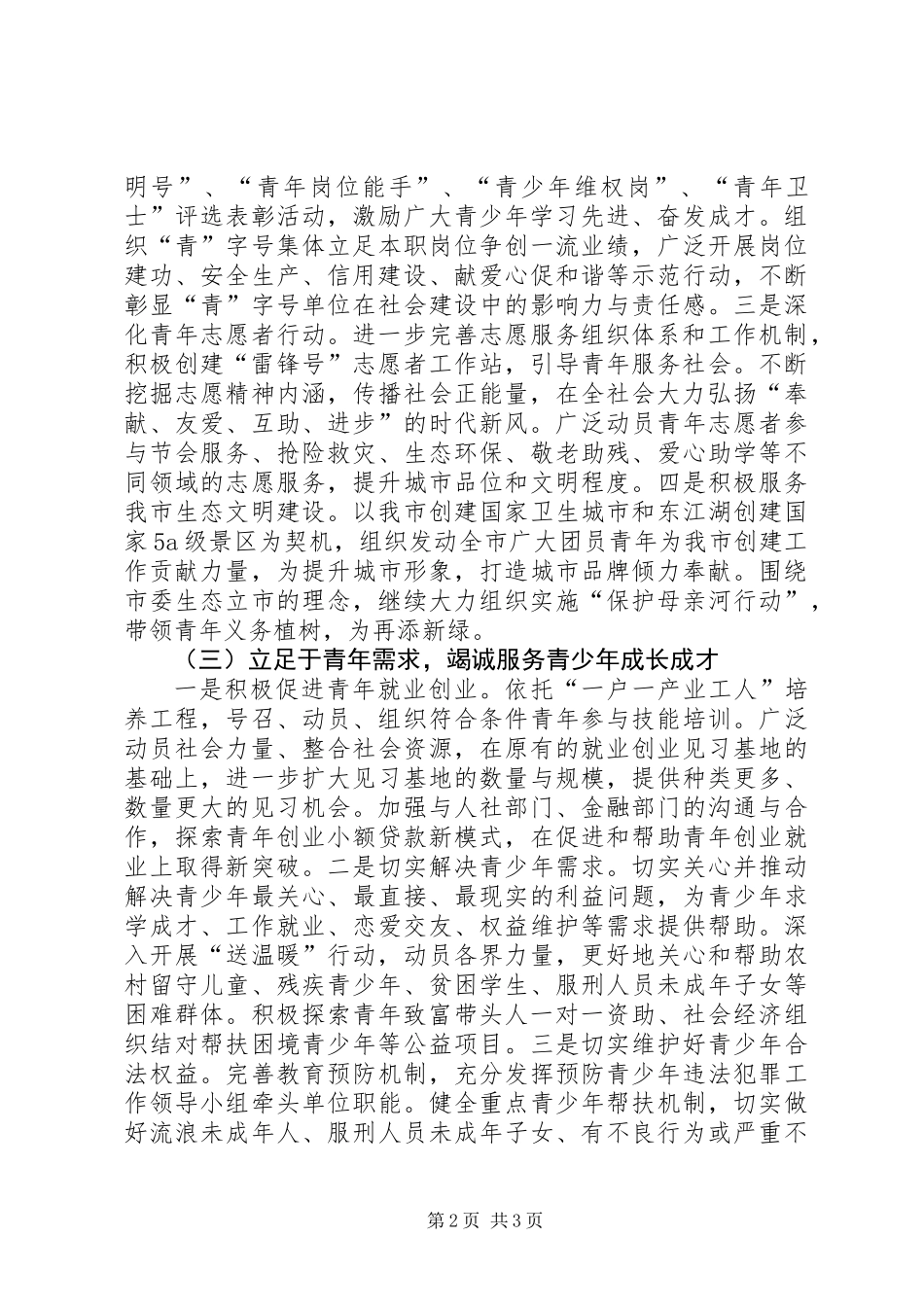 XX年团市委工作要点_第2页