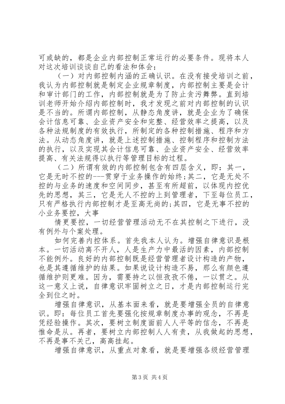 内控培训学习心得_第3页
