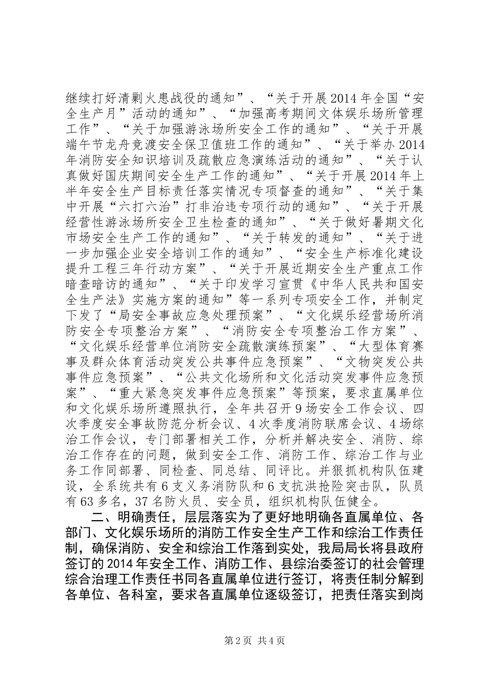XX年县科技文体局安全生产工作总结_第2页