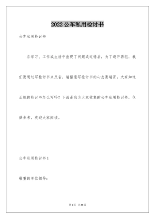 2024公车私用检讨书_6