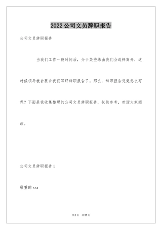 2024公司文员辞职报告_11