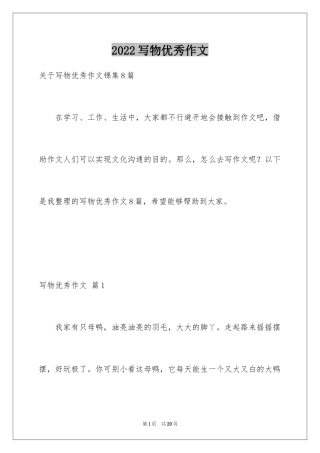 2024写物优秀作文_377