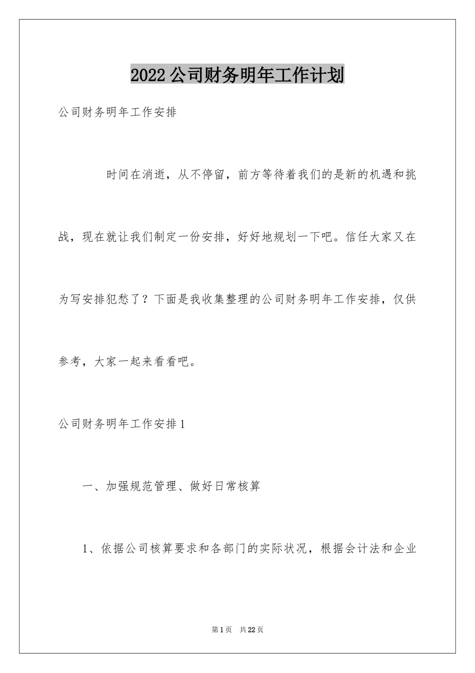 2024公司财务明年工作计划_第1页