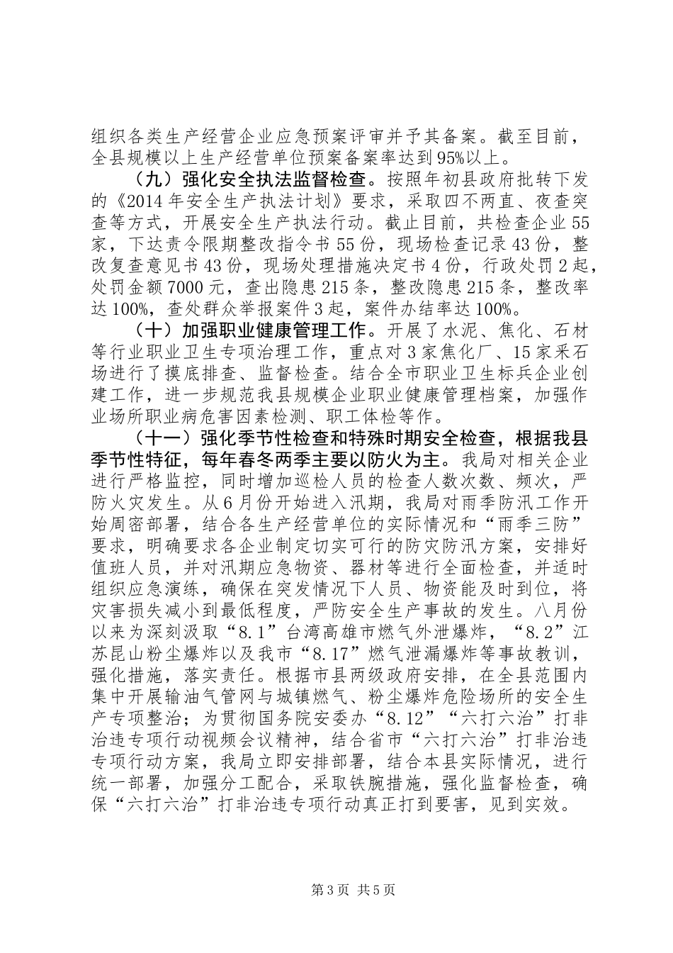 XX年县安监局工作总结_第3页