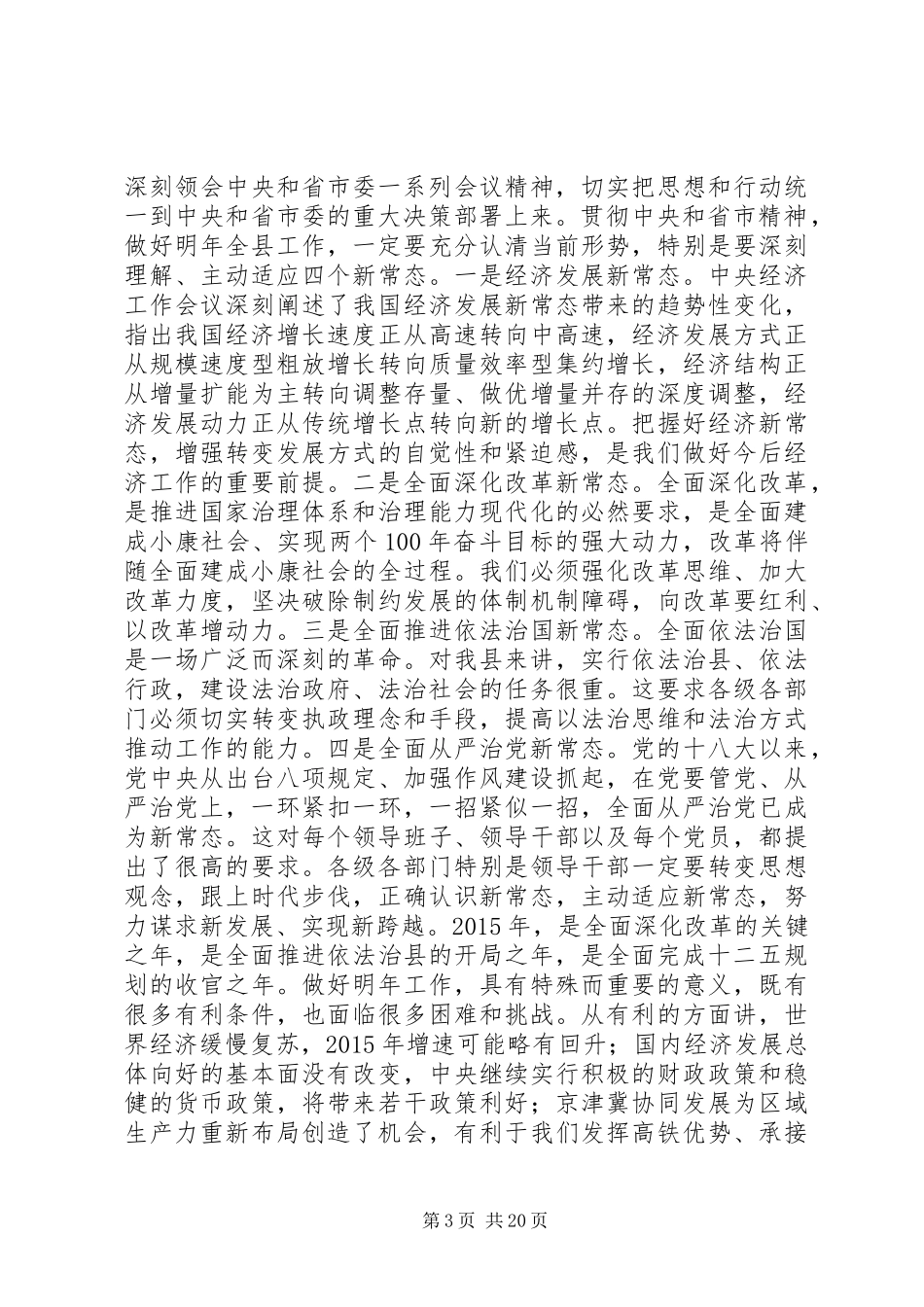 XX年县委全会讲话_第3页
