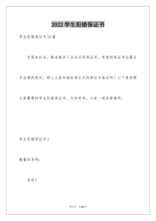 2024学生犯错保证书_12