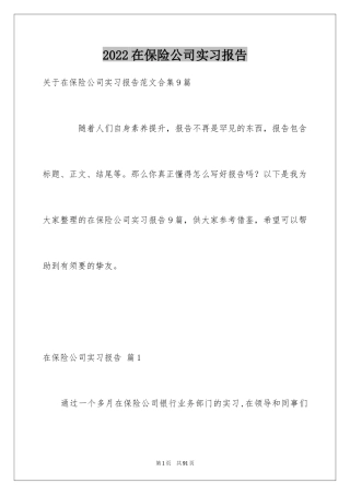 2024在保险公司实习报告_20