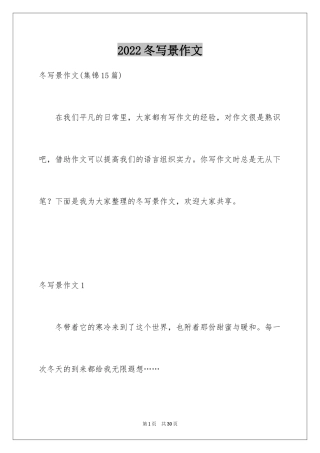 2024冬写景作文_6