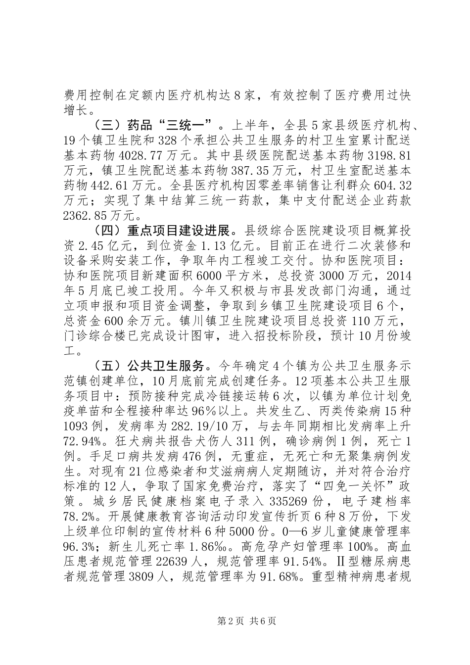 XX年卫生局半年总结_第2页