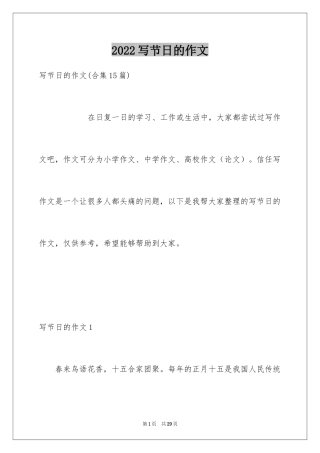 2024写节日的作文_4