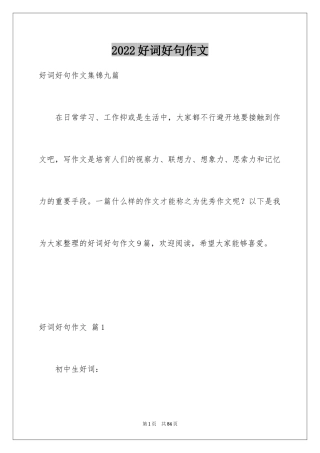 2024好词好句作文_314