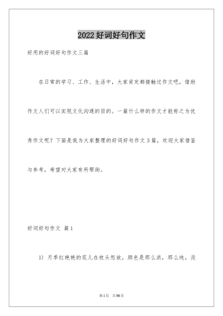 2024好词好句作文_28