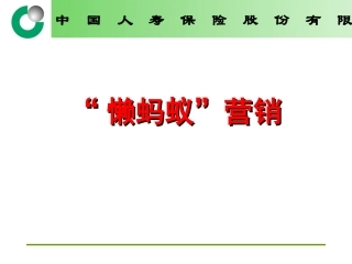 “懒蚂蚁”营销课件