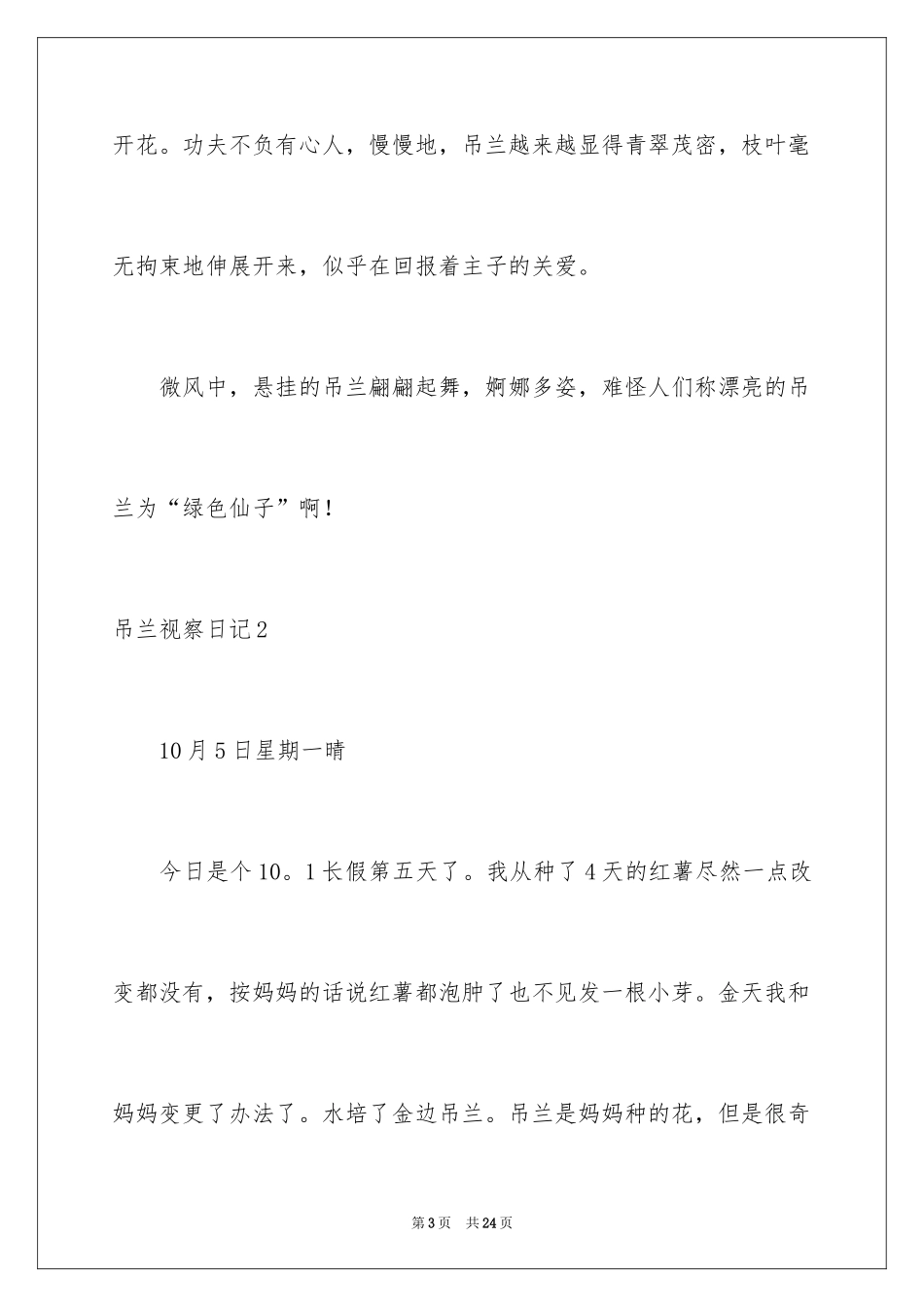 2024吊兰观察日记_3_第3页
