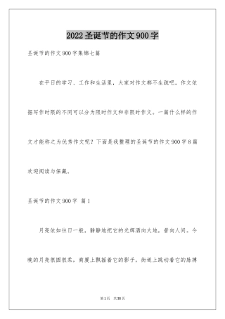 2024圣诞节的作文900字
