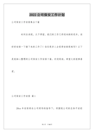 2024公司保安工作计划_10