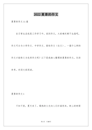 2024夏景的作文_9