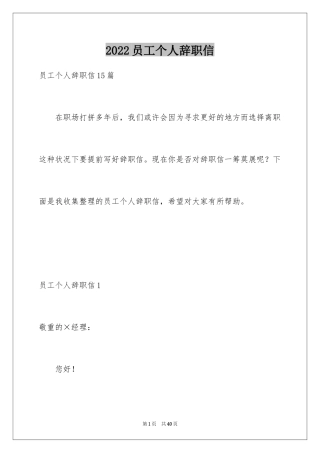 2024员工个人辞职信_24