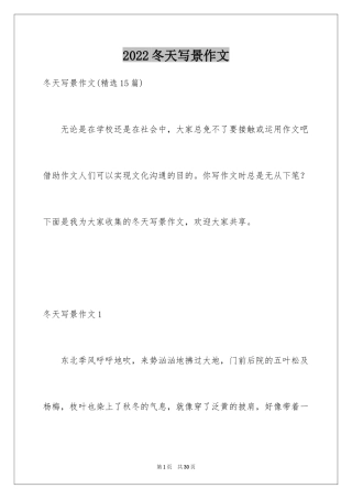2024冬天写景作文_48