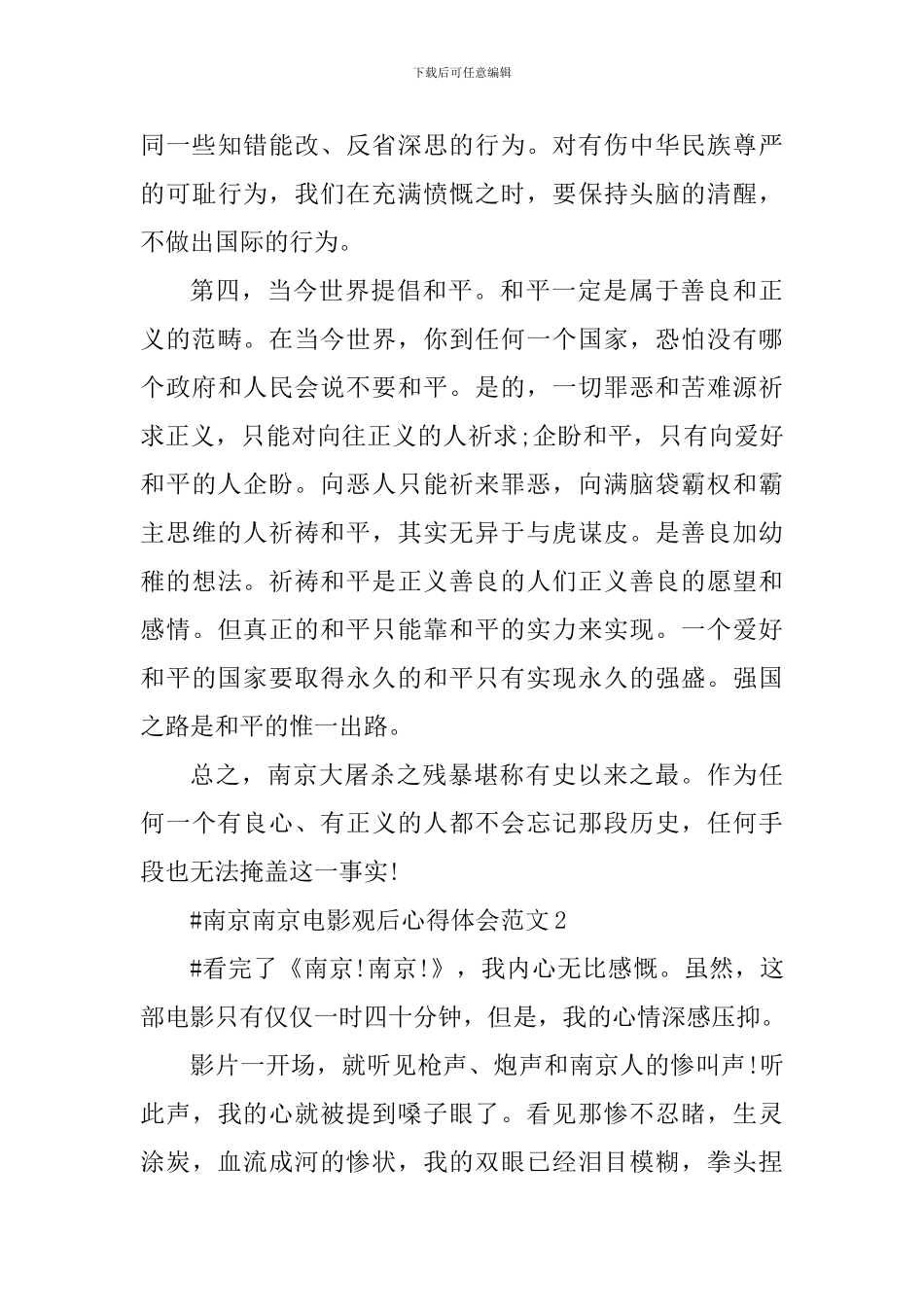 南京南京电影观后心得体会_第3页