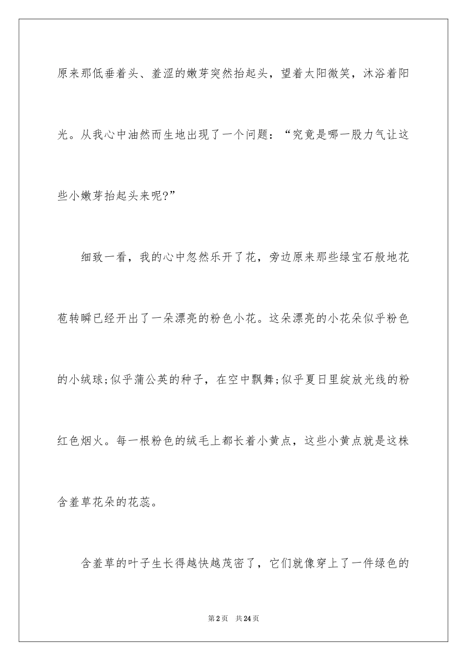 2024含羞草观察日记_2_第2页