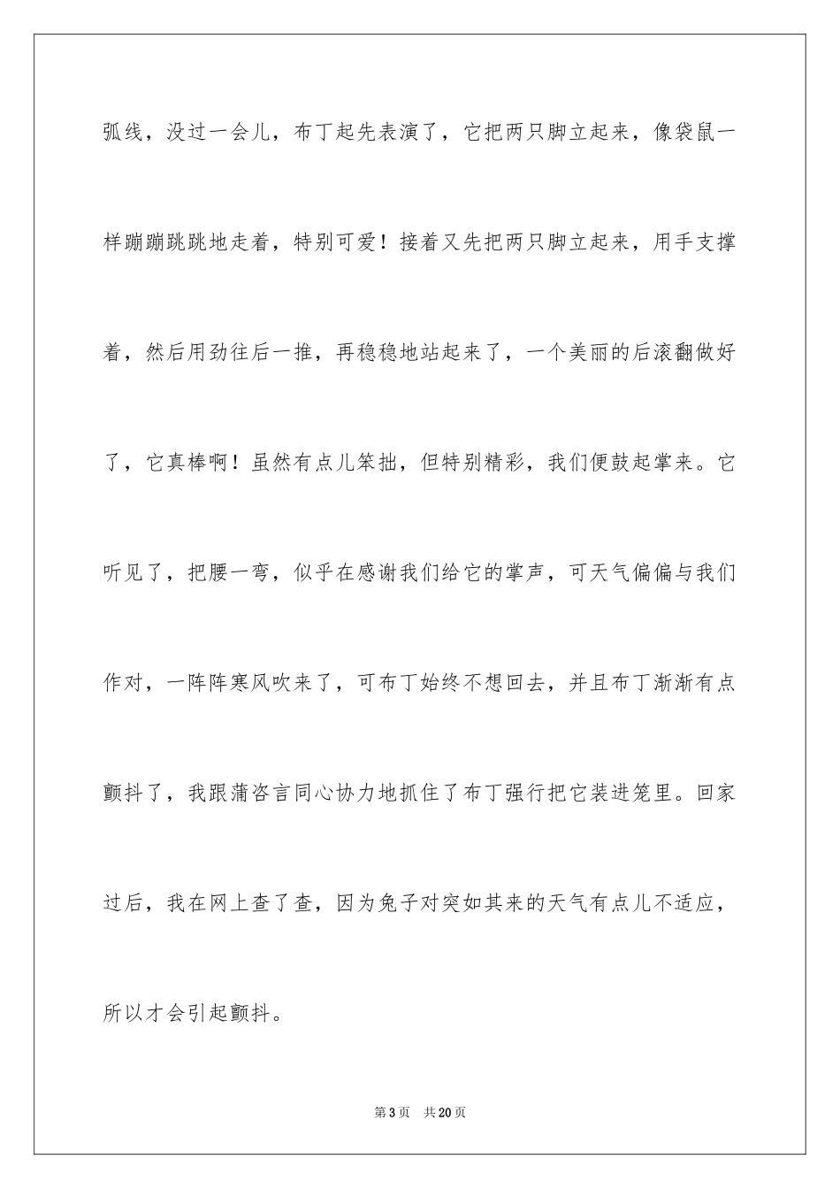 2024四年级兔子作文_2_第3页