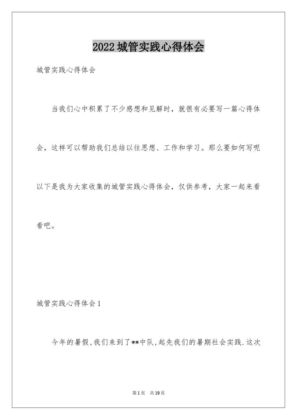 2024城管实践心得体会_第1页