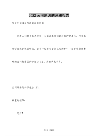 2024公司原因的辞职报告_7