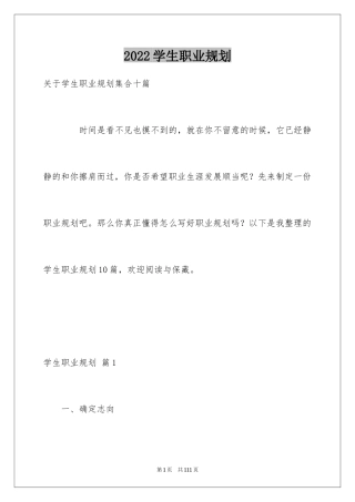 2024学生职业规划_111